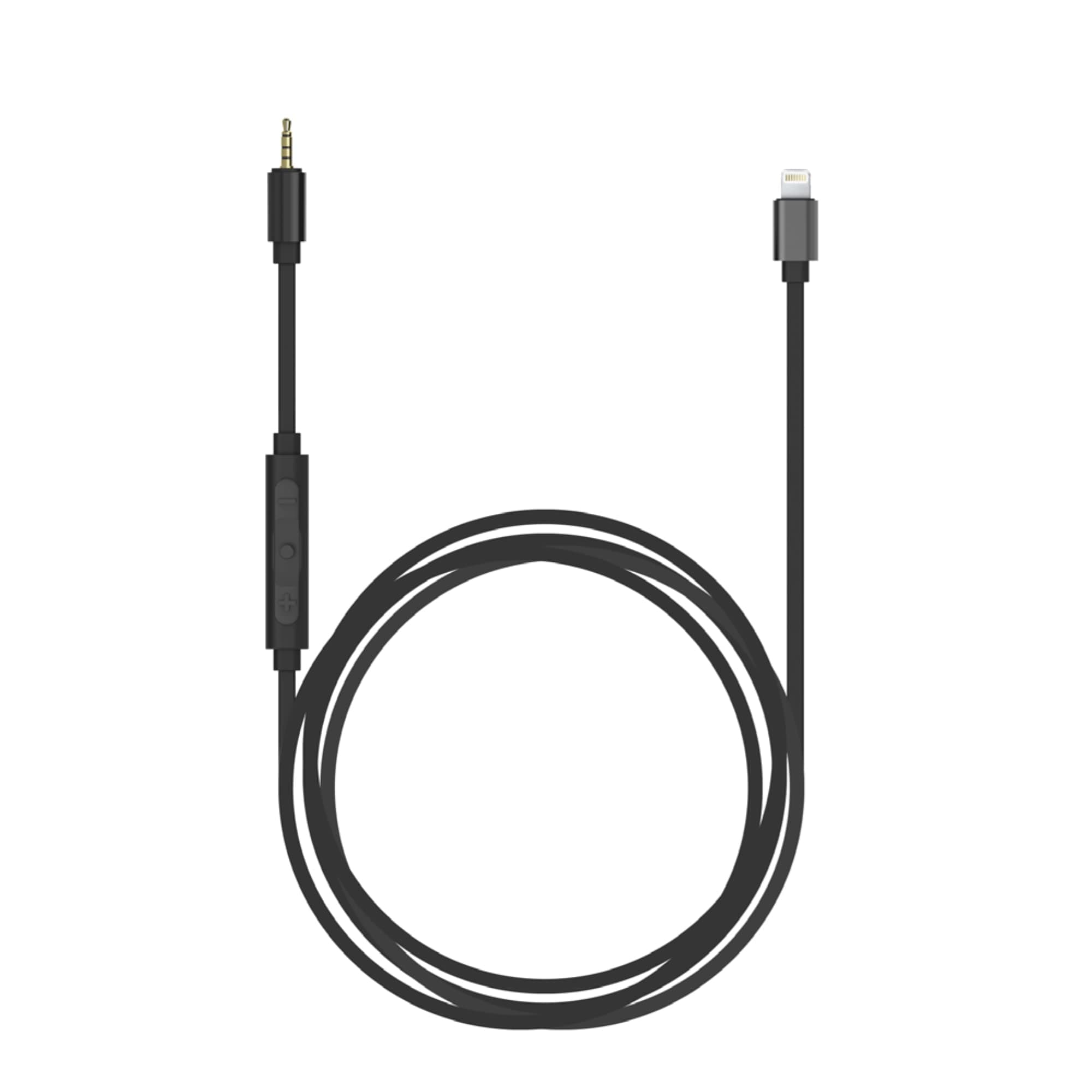 Utility Cord Lightning Cable, Works Utility Series System, in-Line Microphone and Remote, Mfi Certified, Black