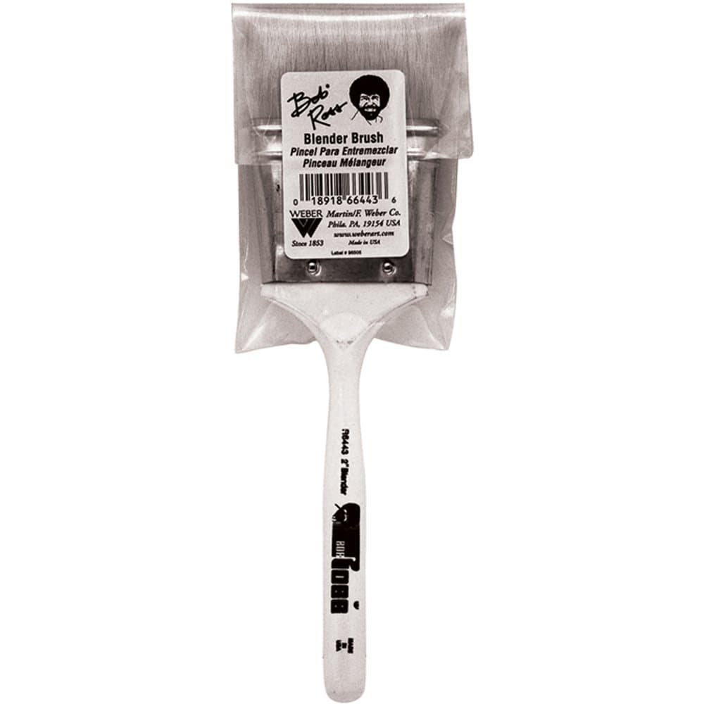 Weber Bob Ross Blender Brush-2-inch Width, camel, White, 2-Inch
