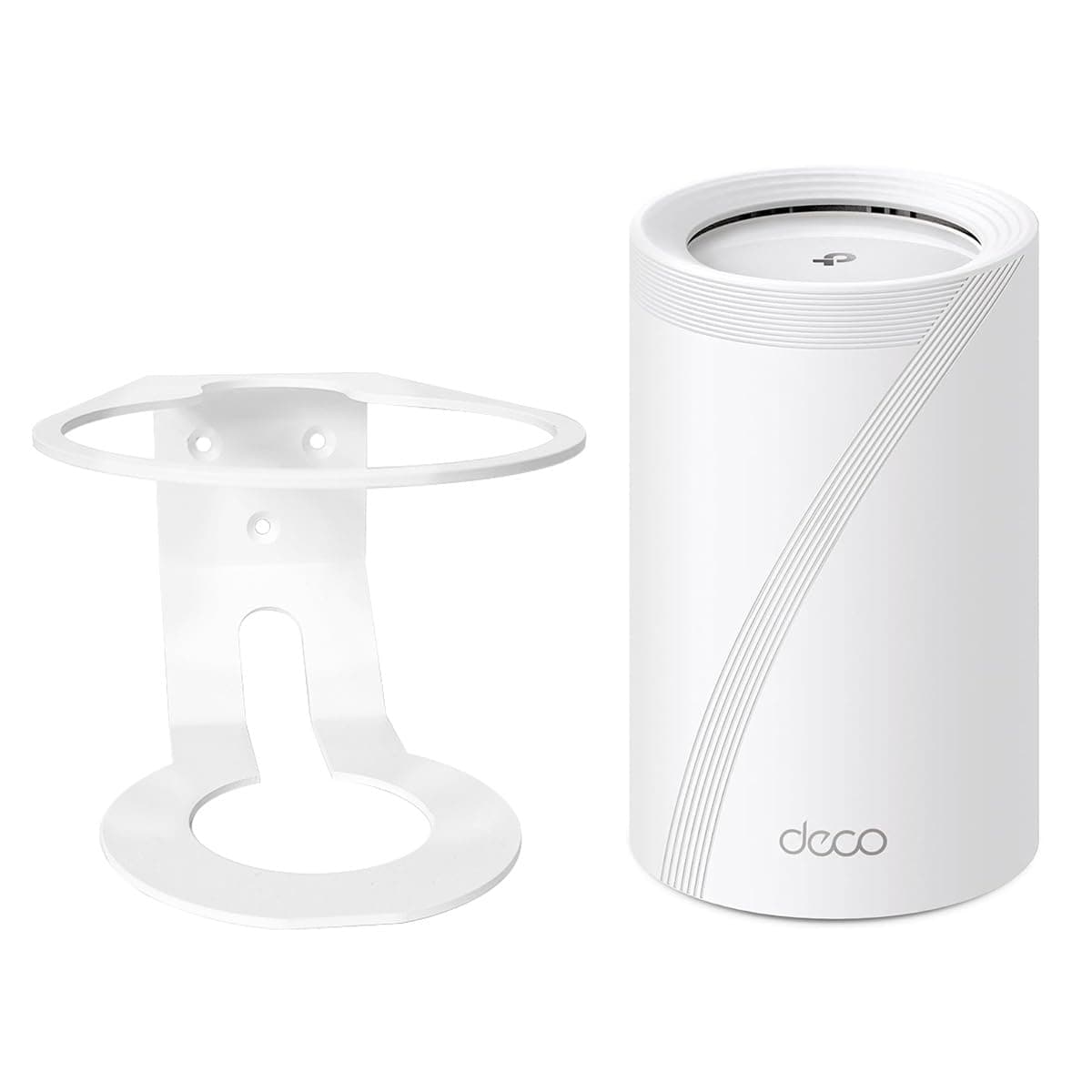 Compatible Wall Mount Deco WiFi 7 Wall Mount, Sturdy Metal Made Mount Stand Holder for Deco BE63/ BE65/BE10000 Mesh Wi-Fi 7 System Space-Saving Wall Hanging Bracket Holder Come with Cable Organizer