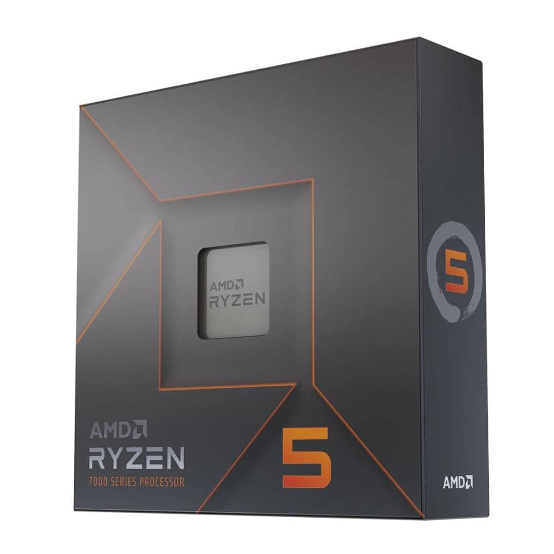 Ryzensets 5 7600X Processor (integrated radeon graphics, 6 cores/12 threads, 105W TDP, AM5 socket, 38MB cache, up to 5.3 GHz max boost, no cooler)