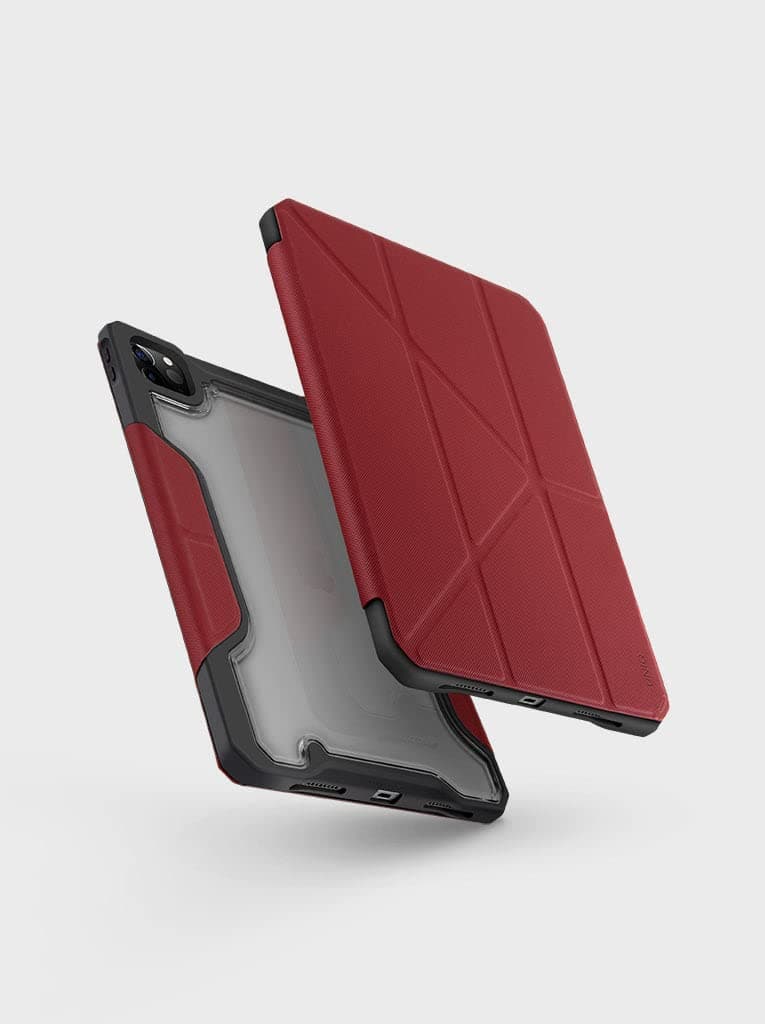 UNIQ TREXA ANTIMICROBIAL CASE FOR iPAD 10.2 (9TH GENERATION-2021) - CORAL RED