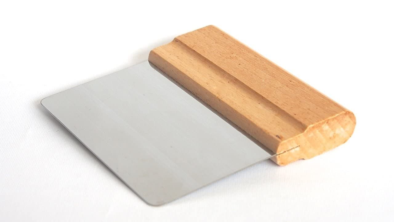 ELETTRO CENTER Art. 194 Scraper Clean Chopping Board with Handle, Stainless Steel, Silver, 4 Units