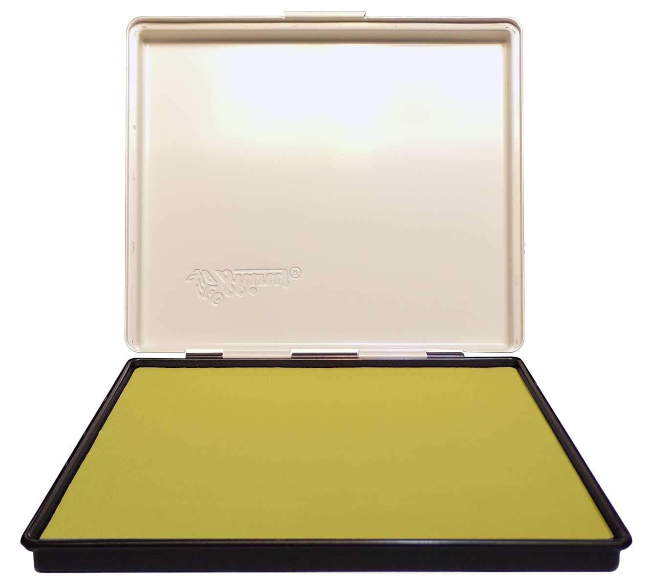 Extra Large 7'' x 8'' Industrial Rubber Stamp Ink Pad, Yellow