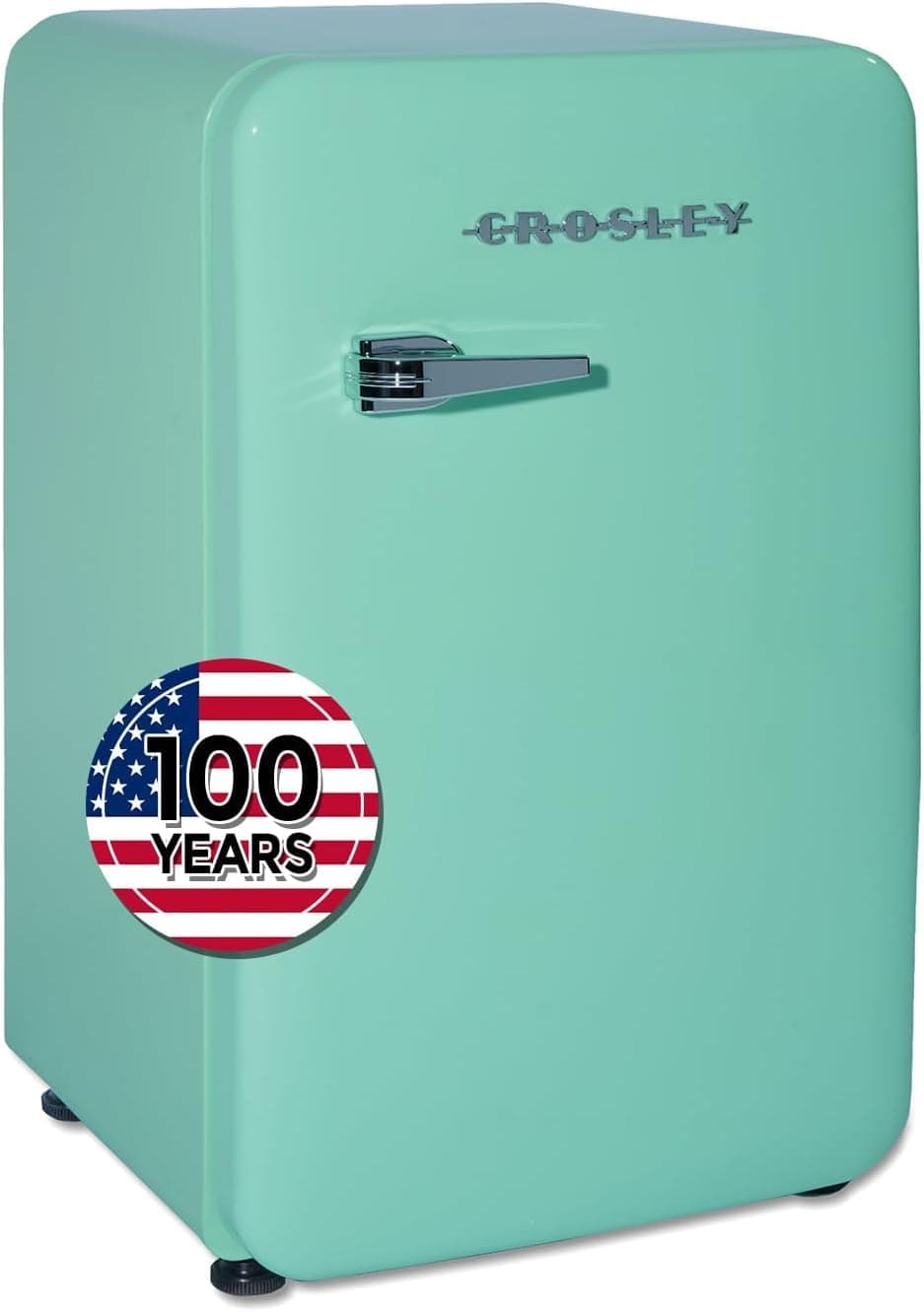 Retro Mini Fridge 3.2 Cu Ft Mint Green w/o Freezer, Compact Refrigerator for Bedroom, Garage, Office Under Desk, Undercounter, Apartment, School Dorm Fridge, Aesthetic, Small & Cute Appliances