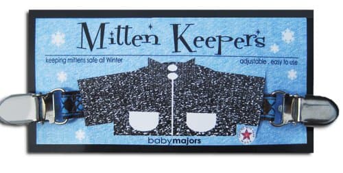 Mitten Keeper - Best One-Piece Mitten Clips (Blue)