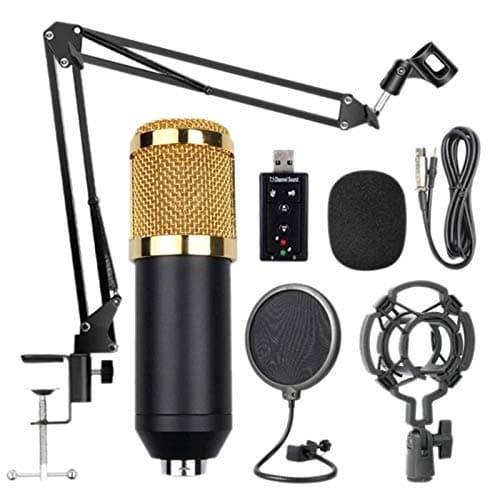 Vaorwne Bm800 Professional Suspension Microphone Kit Studio Live Stream Broadcasting Recording Condenser Microphone Set