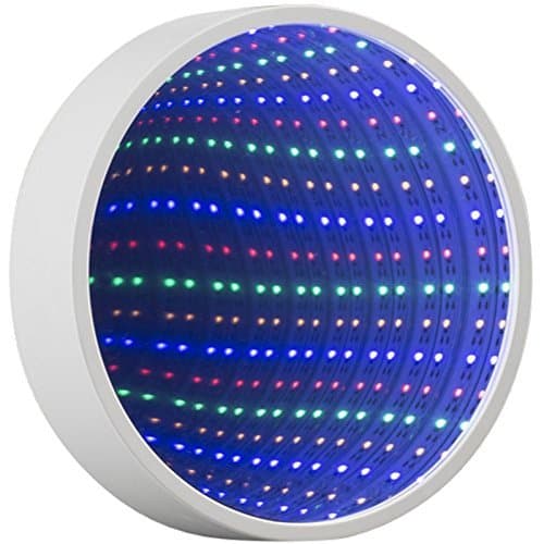 Sohler Round Shaped Sensory Infinity Mirror Light Autism Tunnel Wall White Relaxing Desk Led Mood Lamp [Energy Class A]