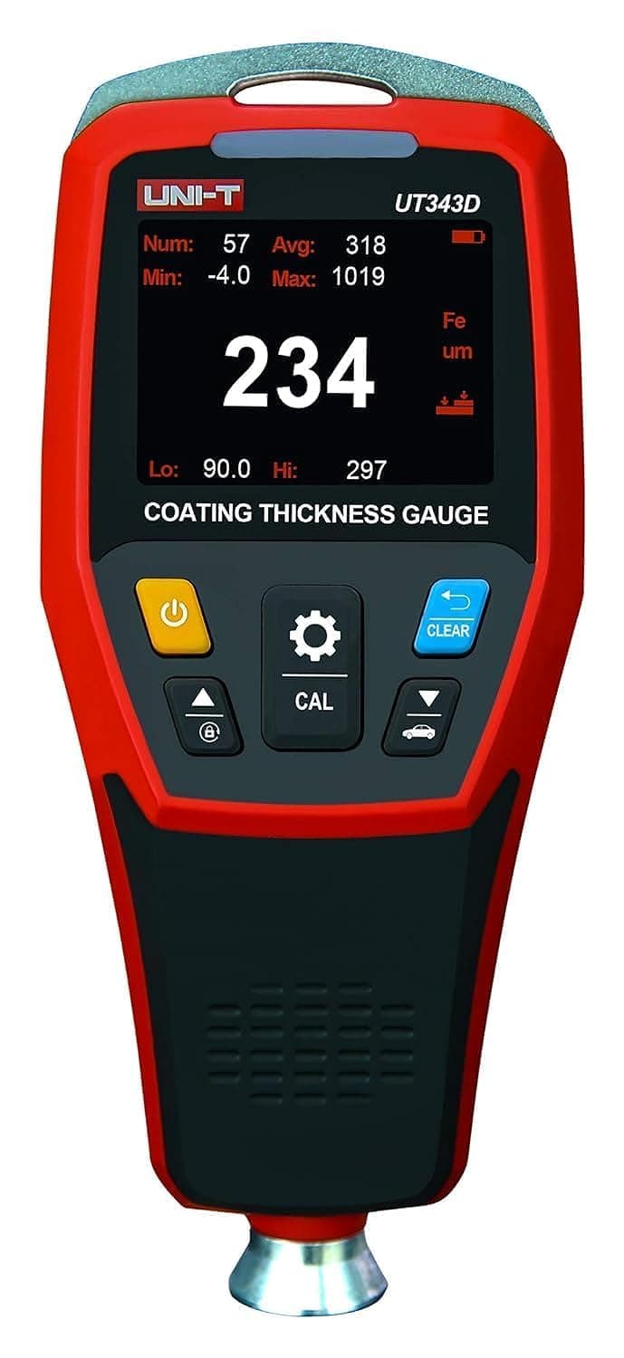UNI-T UT343D Coating Thickness Gauge – Digital Paint Thickness Meter for Steel, Iron, and Non-Magnetic Metals