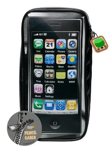 iPhone Mobile Phone Black Zipped Pencil Case