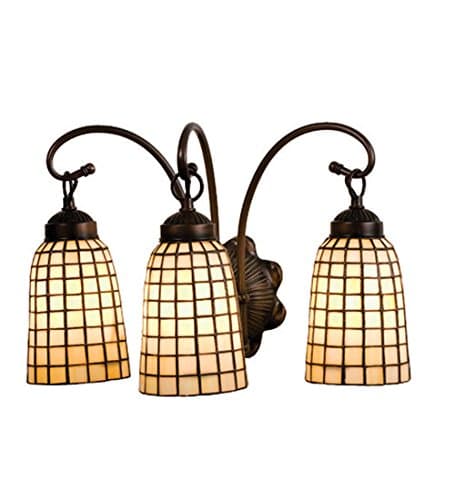 Tiffany Style Stained Glass Terra Bone Light Wall Sconce