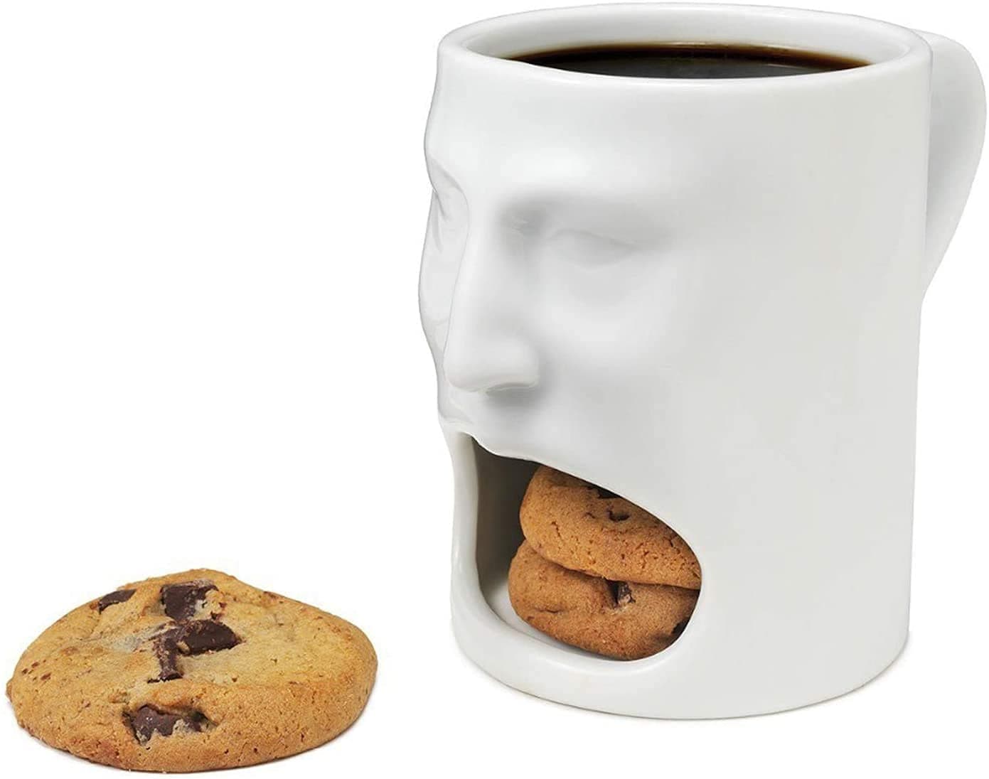 3D Creative Coffee Mug Biscuit Cookie Dessert Pocket Ceramic Mugs Coffee Milk Tea Cups Drinkware 200ml (A)