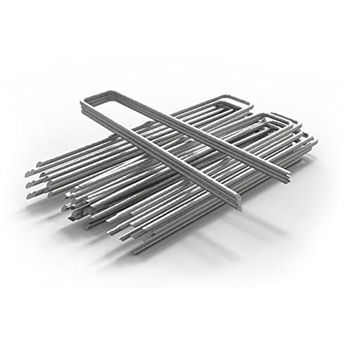 Lawn World 100 Pack Artificial Grass Turf U Pins Galvanised Metal Pegs Staples Weed Garden Bevelled