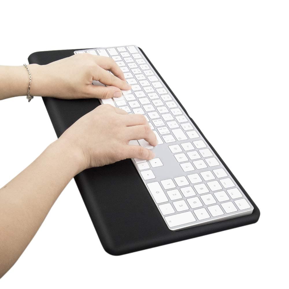Magic Keyboard Wrist Rest Ergonomic Keyboard Stand Compatible with Wireless Magic Keyboard 2 with Numeric Keypad (Black Silicone) â€¦