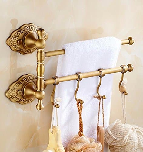 Bathroom Storage Rack Wall Mounted Shelf Cu All Material 2 Swivel Bar