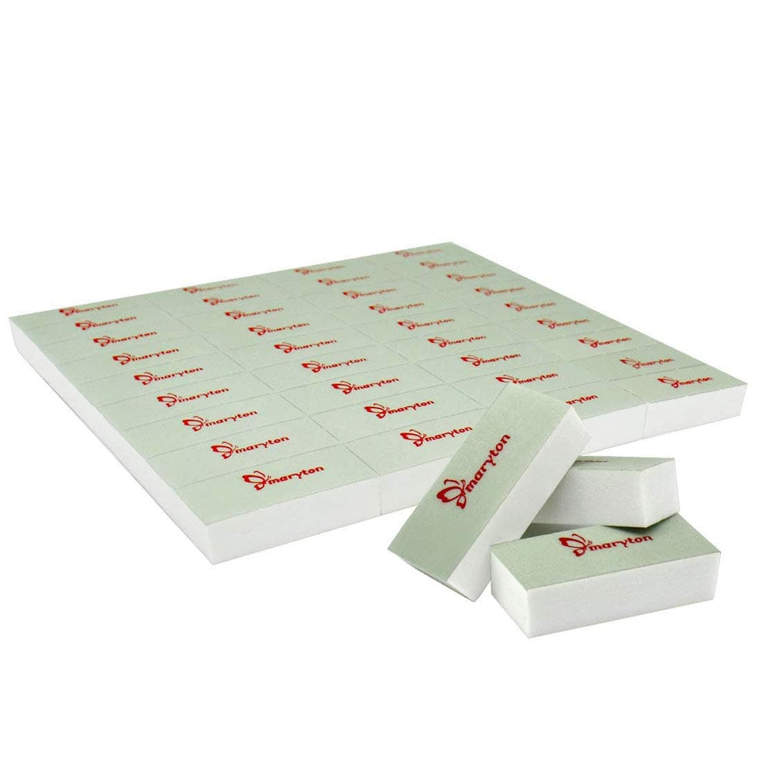 Mini Nail Buffer Blocks, Disposable Nail Shine Buffers Kit - Green Side for Buffing, White Side for Shinning, 36 Count