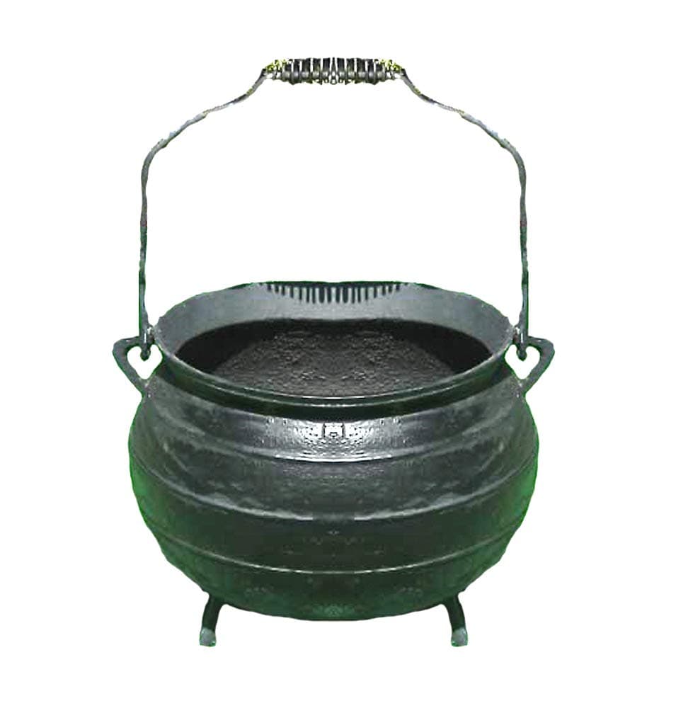 Cauldron Kettle Pot/Planter - Tripod Legs Bail Handle Cast Iron