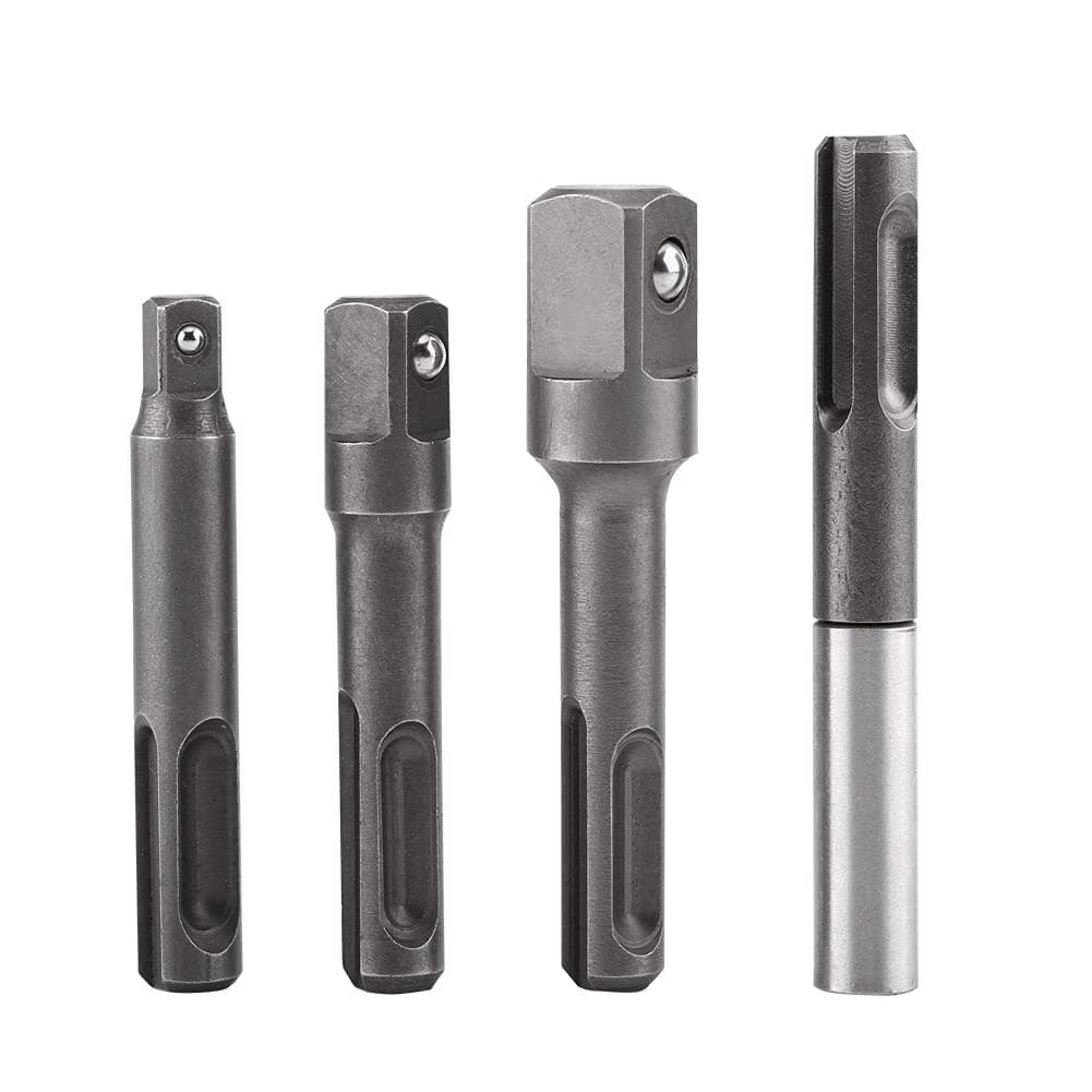 Impact Extension Bar, SDS Plus Shank Hex Drive Socket Adaptor and 1/4Inch,3/8Inch,1/2Inch Drill Bit Extension Quick Connector