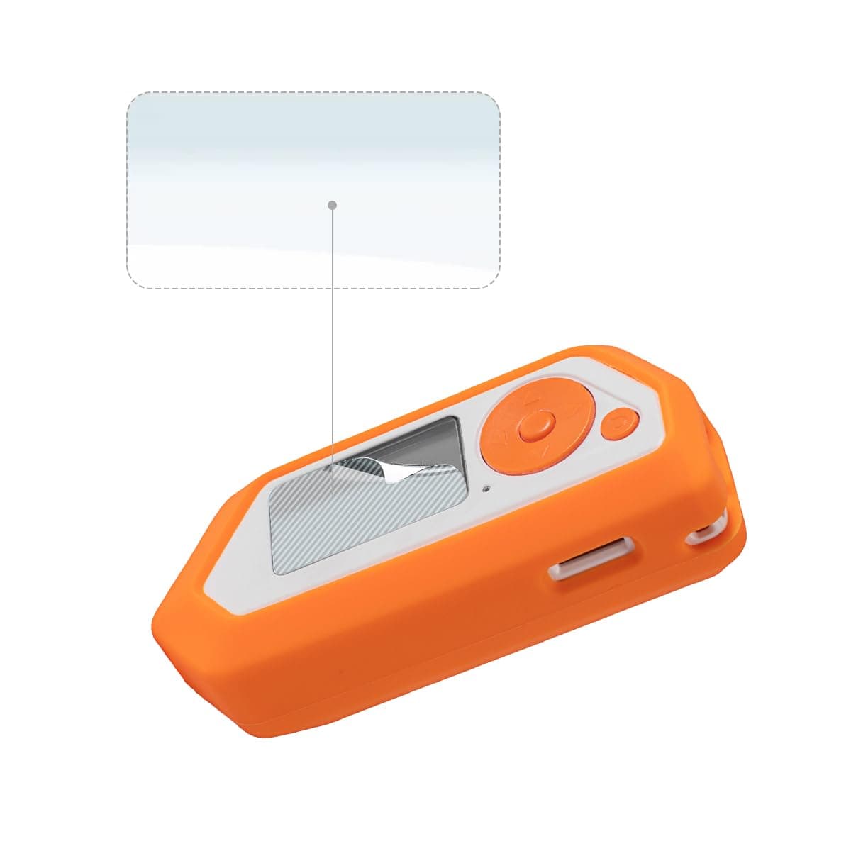 Orange Flipper Zero Case, Soft Silicone Case for Flipper Zero Device, with 1 Pcs Flipper Zero Screen Protector, Flipper Zero Accessories for Hackers, Protective Flipper Zero Case Cover