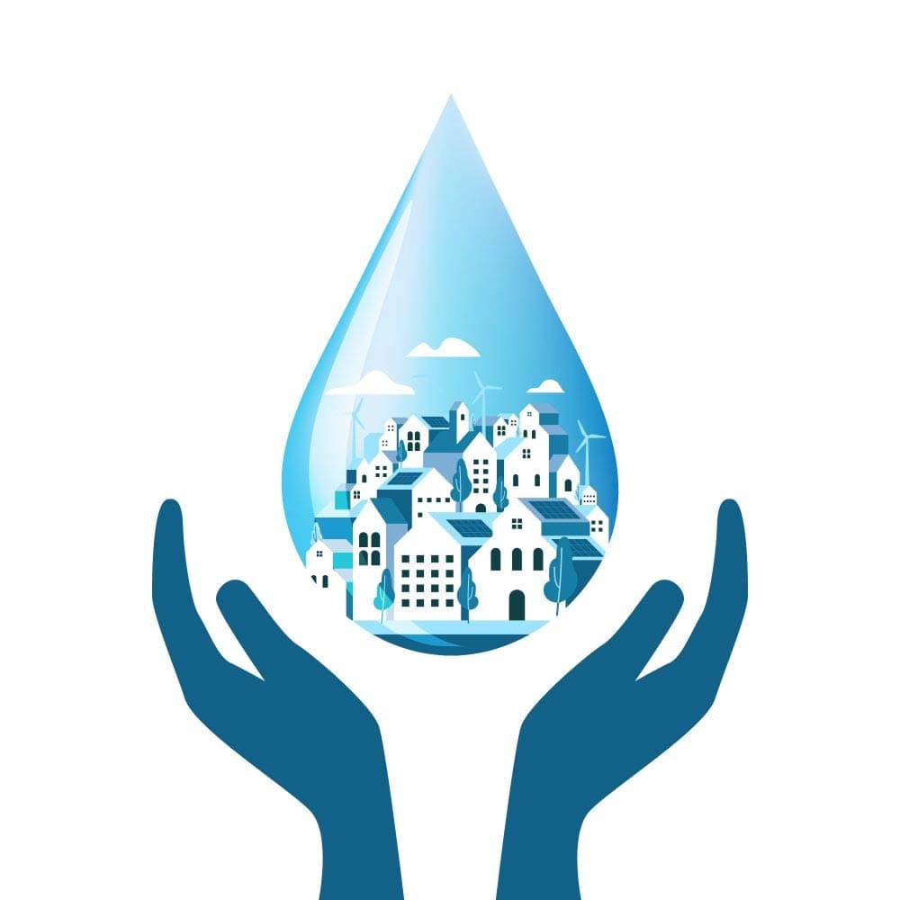 5 AceHands Holding Drop Save Water d Sticker Poster|Save Water|Save Environment