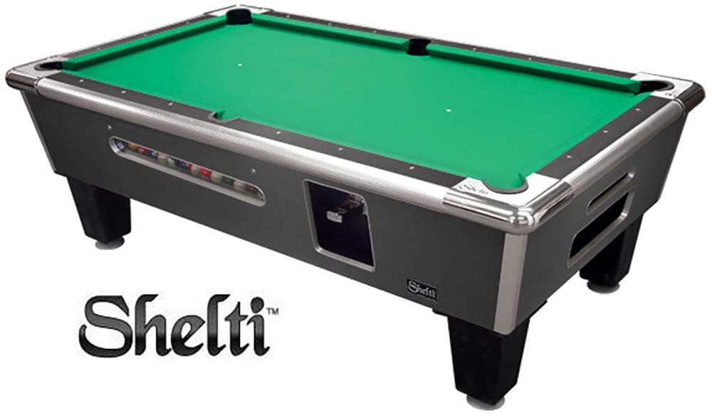 Shelti Bayside Coin Op Pool Table- Charcoal -101"