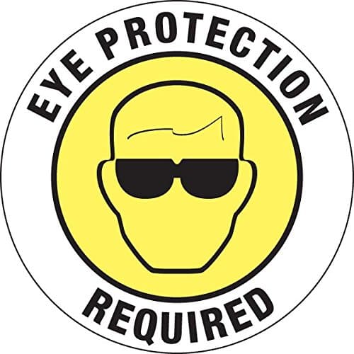 Eye Protection Required Floor Graphic - 8 Inch