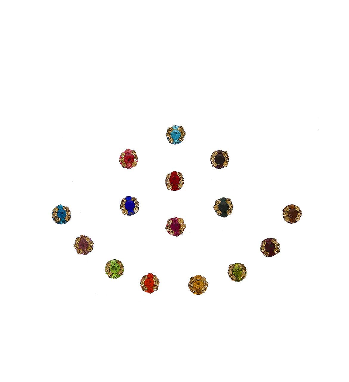 Richie Rich Multicolor Colour Stone Bindis For Fancy Designer Bindis For Women/Girls