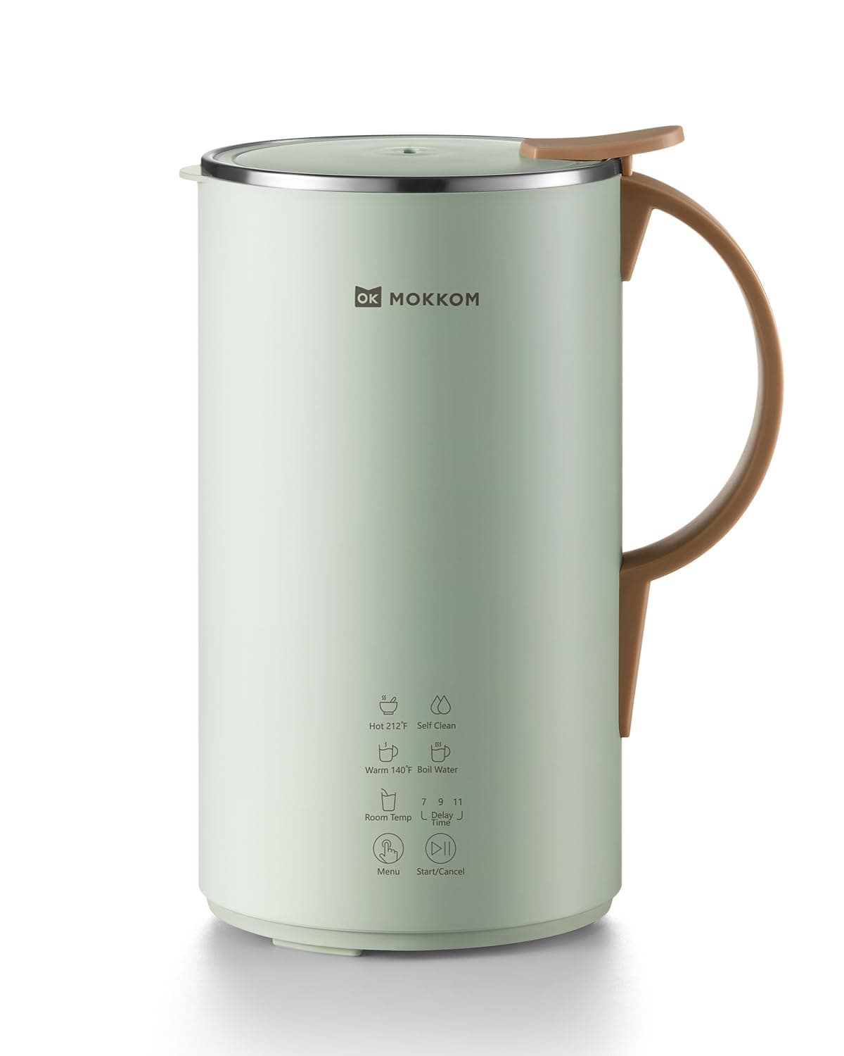 Automatic Nut Milk Maker, 20 oz Soy Milk Maker, Homemade Almond, Oat, Coconut, Soy, Plant-Based Milk and Dairy Free Beverages, Almond Milk Maker with Delay Start/Boild Water/Self Clean - Green