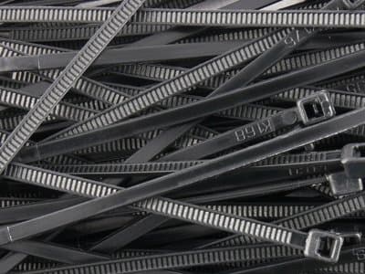 Secure 6 Inch UV Black 18 lb Miniature Nylon Cable Tie - 100 Pack