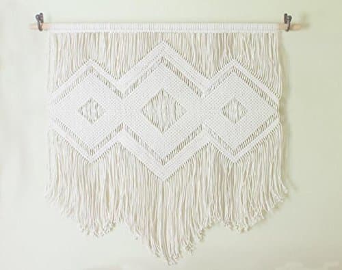 Extra Large Macrame Wall Hanging Woven - Boho Chic Bohemian Home Geometric Art Decor - Nursery Apartment Dorm Room Decor-Fiber art-Bedhead-Headboard- curtain