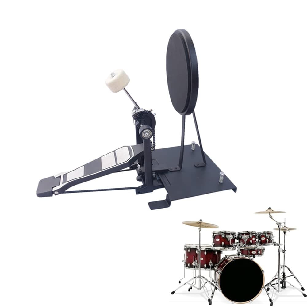 QingYi Bass Drum Practice Pad,Kick Drum Practice Pad with Drum Pedal, Percussion Drum Practice Kit for Practicing Bass Drum Footwork,Bass Drum Practice
