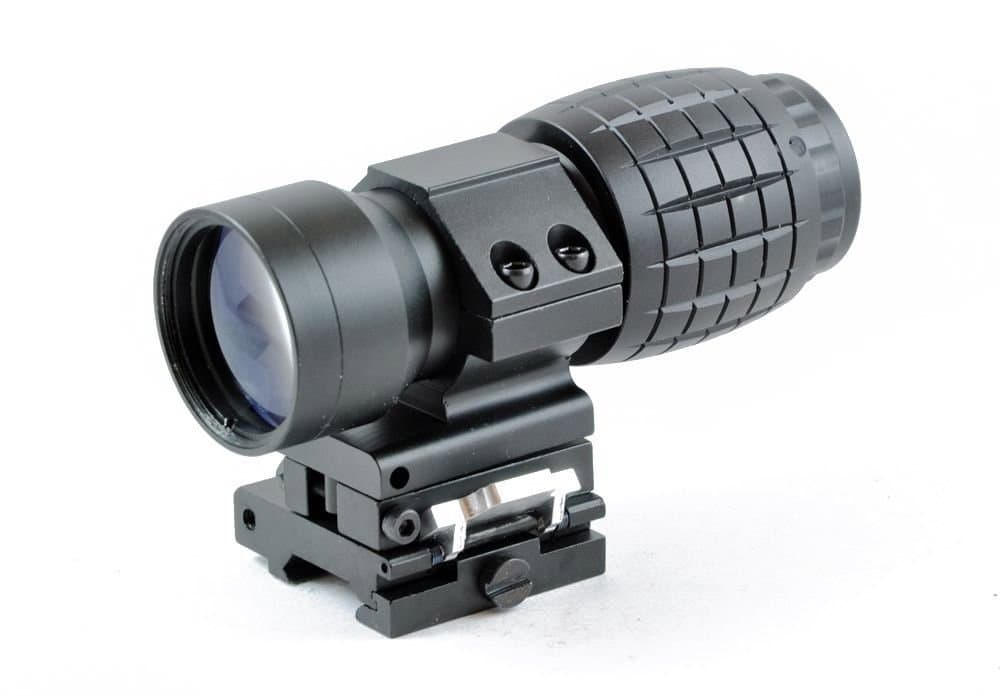 Tactical 3X Magnifier with Quick Flip to Side FTS Mount 42mm Center Height for Red Dot Sights
