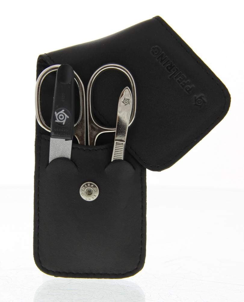 PF Basic Nickel Filling Case Cowhide Black 3-Piece