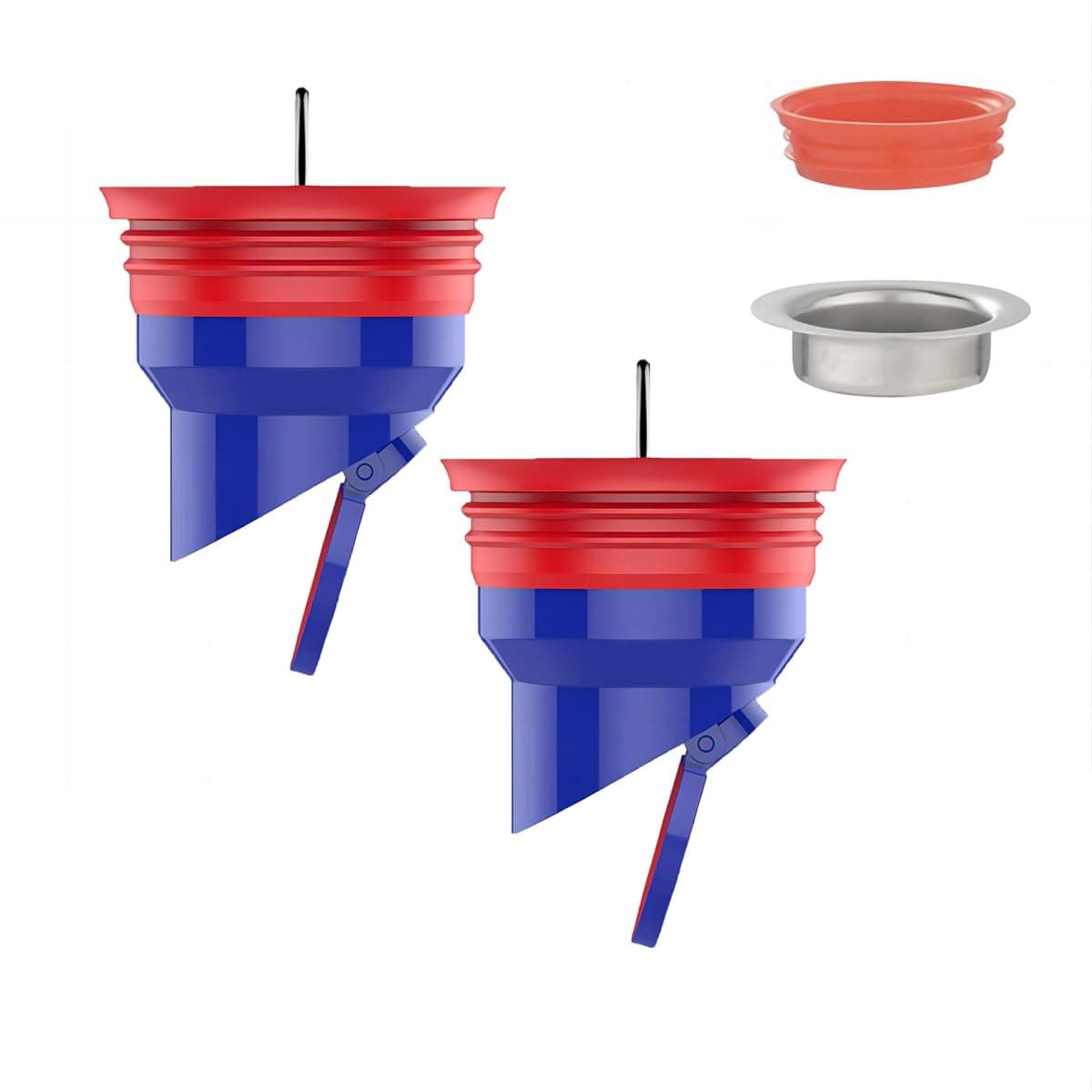 Qrity 2 PCS Shower Floor Drain Backflow Preventer, Drain Valve Sewer Core, Silicone Anti-Odor Plug for Floor Water Drainage, Universal 50 Tube 40 Tube