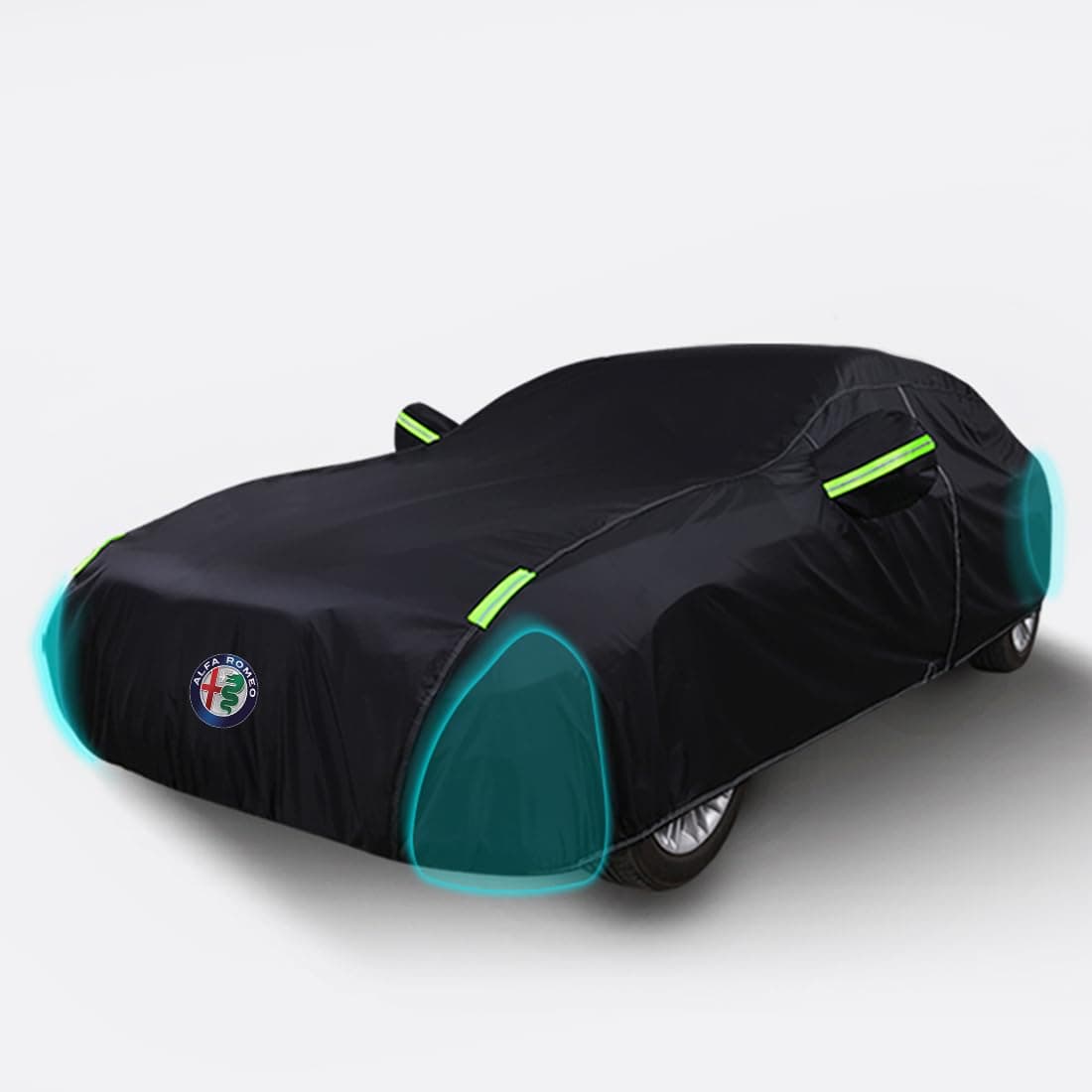 Advanced Customization Car covers for Alfa Romeo GTV (Type 916) V6 / JTS/TB/TS 1994-2005, All Weather Protection Tensile Tear Resistant Oxford Cloth Car Cover,Black