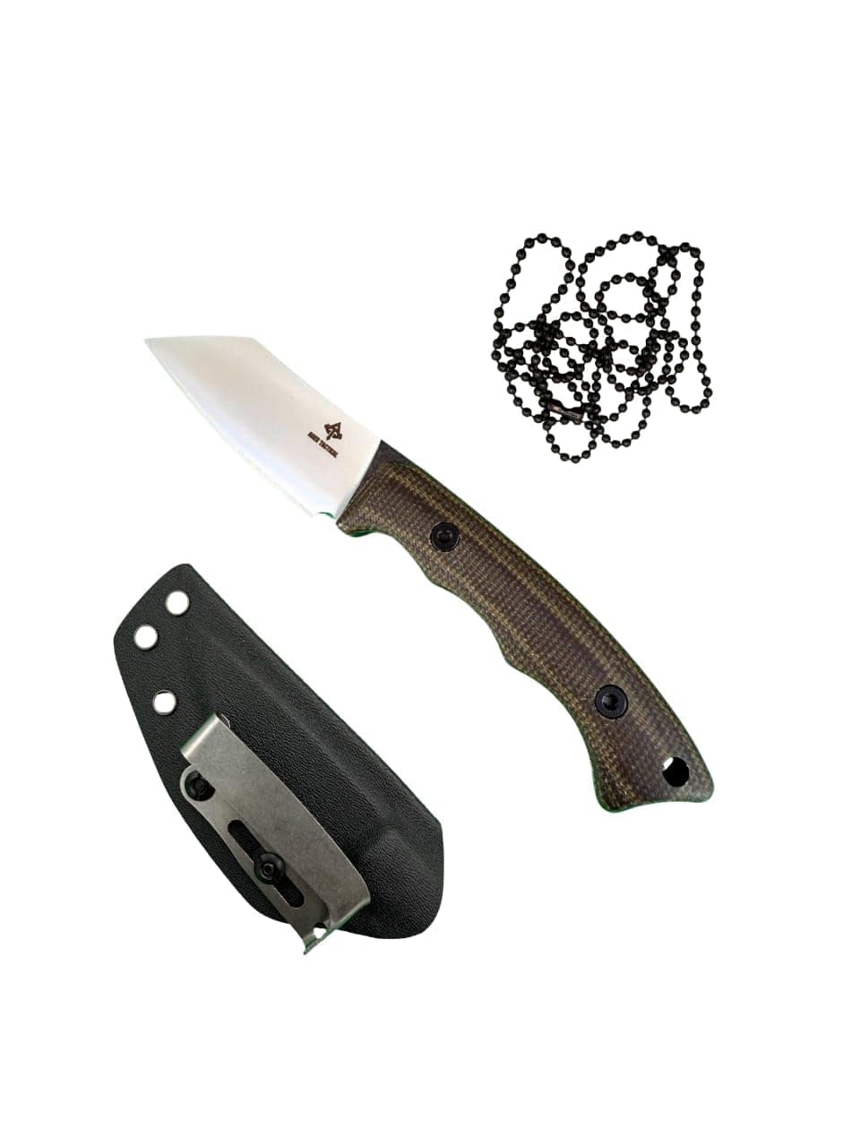 Fixed Blade, 3D Micarta Scales, EDC With Kydex Sheath, Ideal for Skinning, Survival, Camping, Hunting & Outdoors, Tactical Full Tang Knife (B_014)