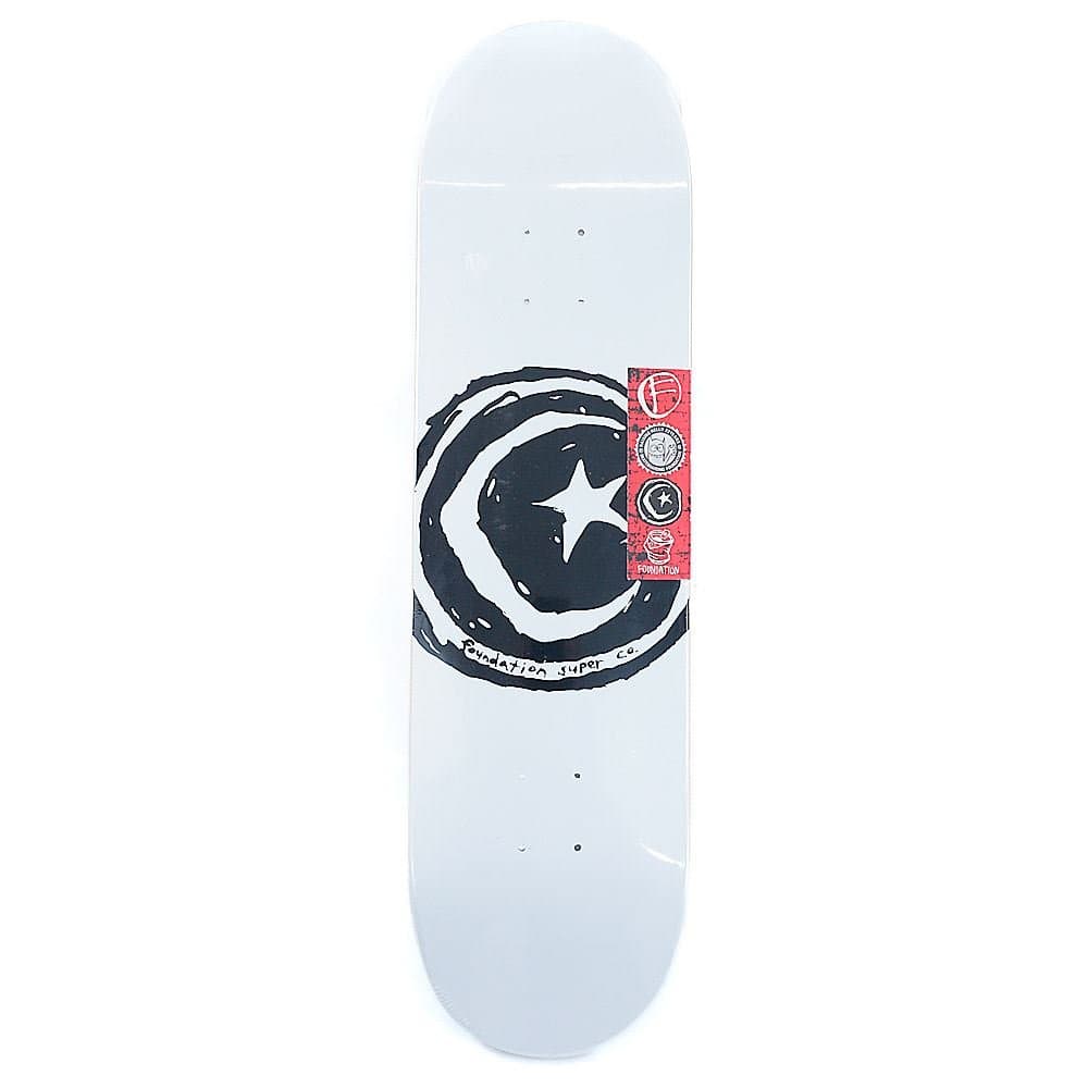 Foundation Skateboard Deck Star and Moon White 8.25"