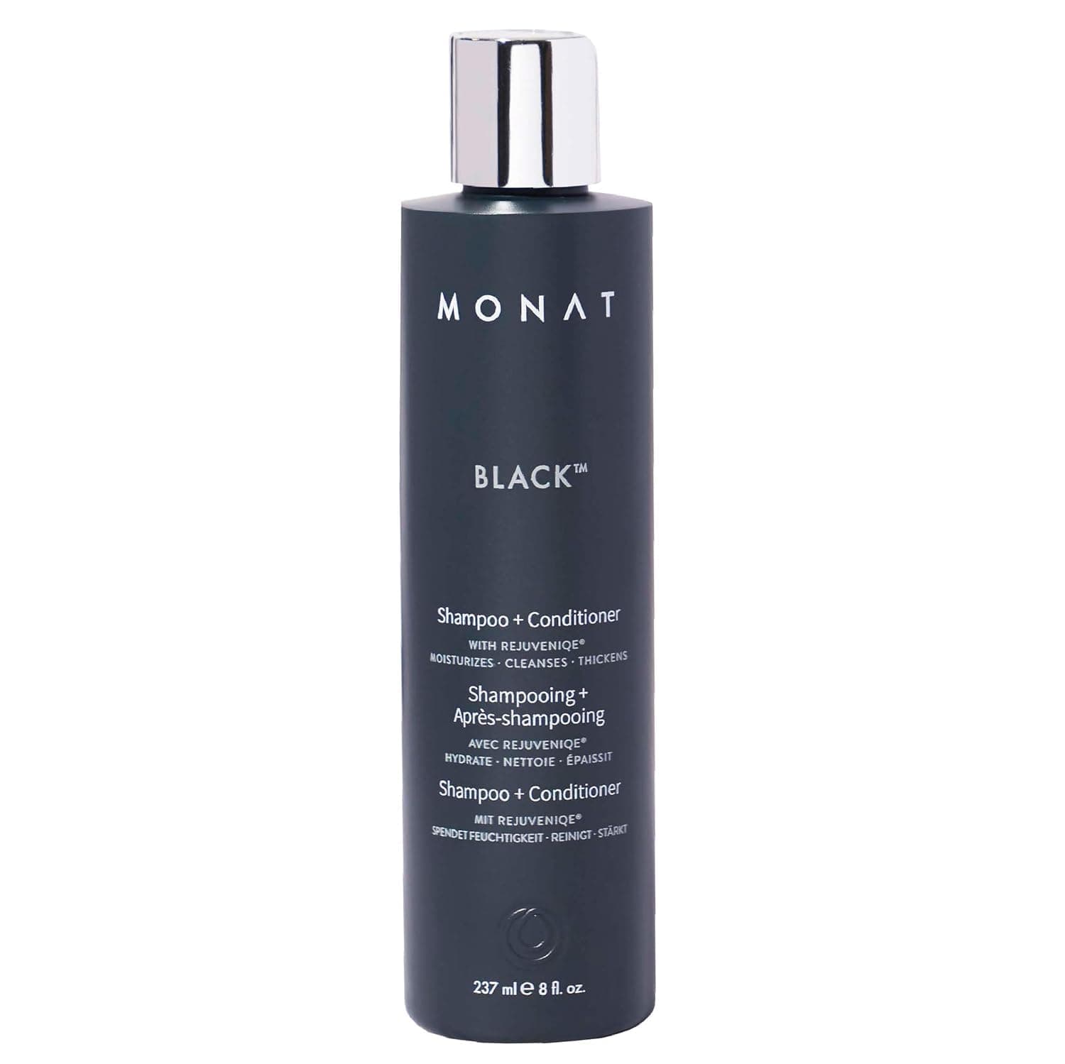 Black Shampoo + Conditioner – A 2-in-1 Formula for Optimal Hair Care in One Step – Cleanses, Conditions, and Promotes Stronger, Healthier-Looking Hair – For All Hair Types – 237ml (8.0 fl oz)