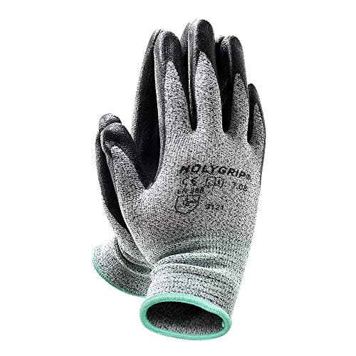 Level 5 Cut Resistant Work Gloves with 3D Comfort Strech Fit and Power Grip Coated Palm