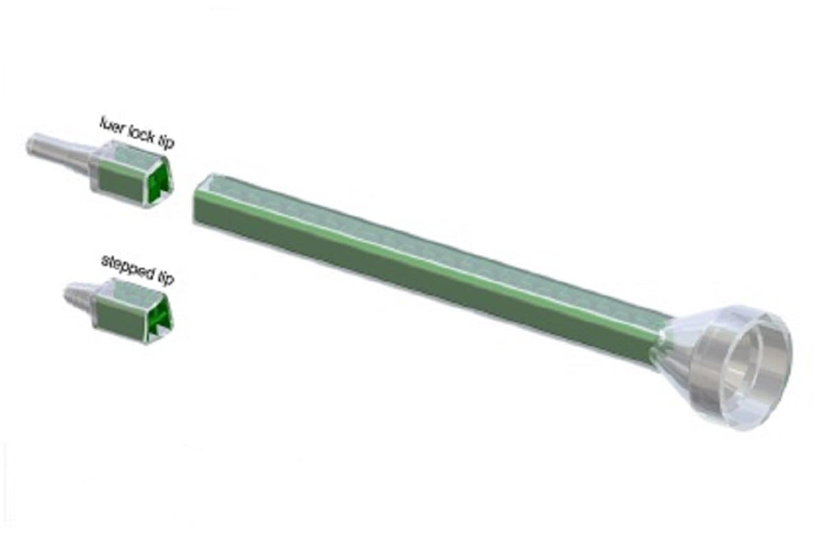 125 ea. Mixpac MCQ 08-24T Static Mixer (8.7 mm ID, 147 mm L)