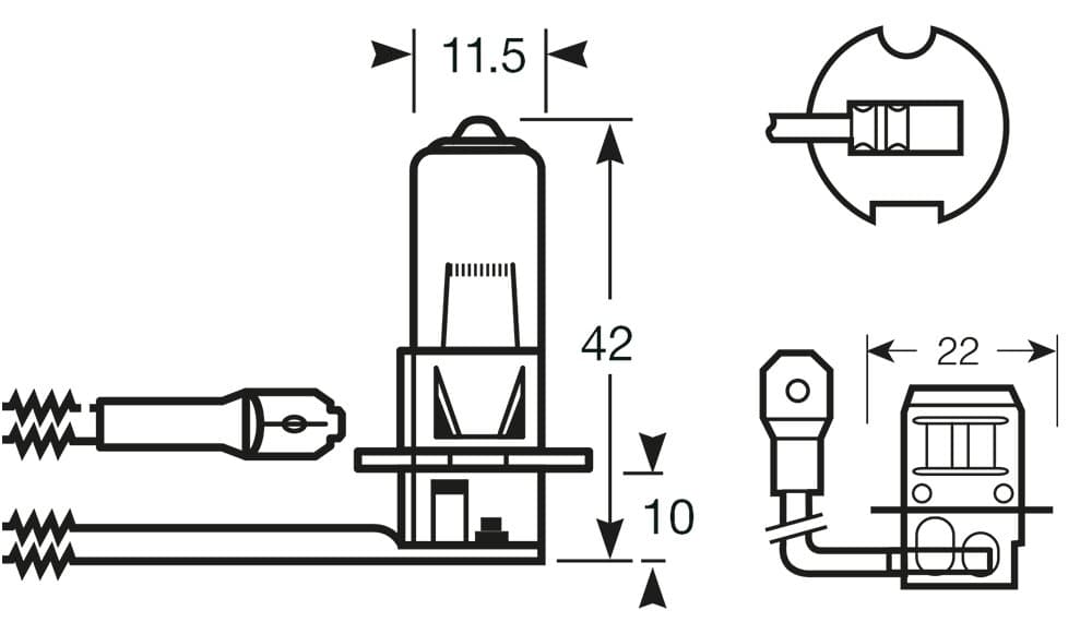 1x Ring H3 (453) 6v 55w Halogen Headlamp Headlight Bulb - R455