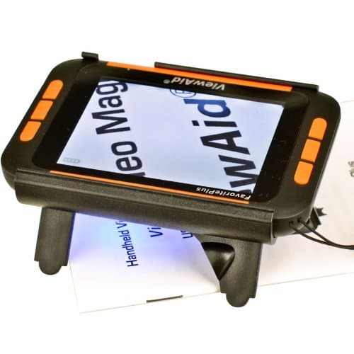 Low Vision Video Magnifier - Portable Electronic Reading Aid - 3.5-inch color LCD screen - Ideal Aide for Reading, Writing, Wiewing Maps, Menus, Prescription Bottles, Books and Bills - Handheld Digital Tool for Anyone with Low Vision or Macular Degeneration - ViewAid