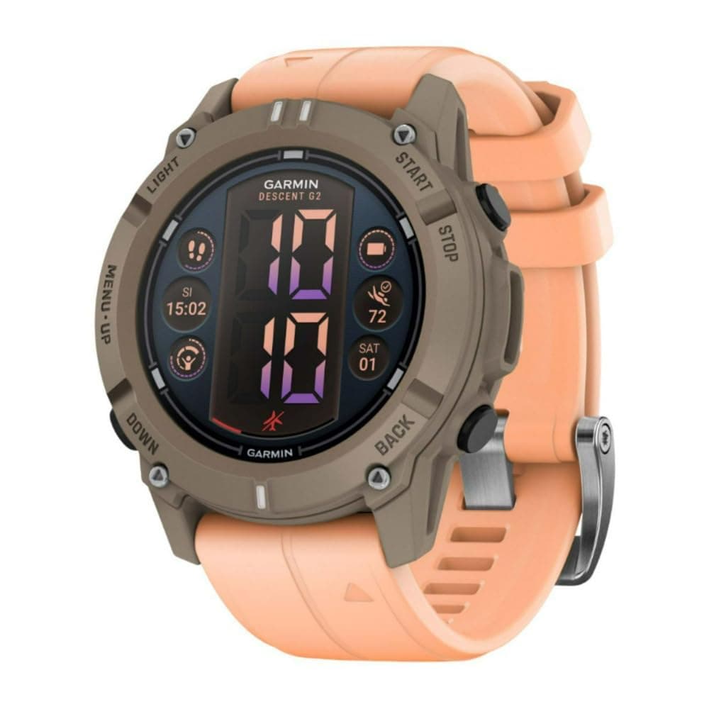 Descent G2 Dive Computer Smartwatch, Pink, AMOLED Touchscreen Display, 10-Day Battery Life, Multiple Dive Modes