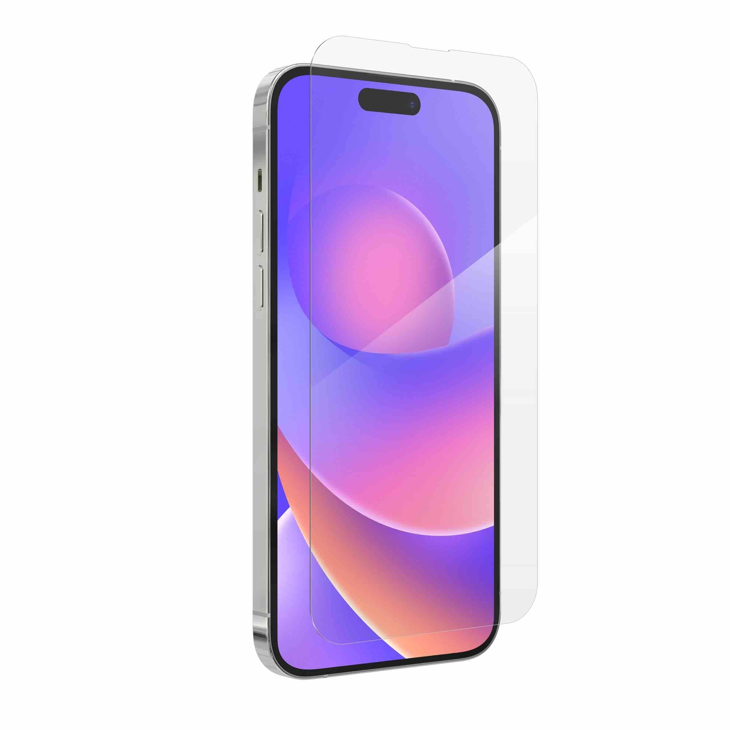 XTR2 Screen Protector for iPhone 14 Pro - Glass, Dynamic Island Compatible, with New Anti-reflective Technology, Anti-dust installation, InvisibleShield, Ultra Strong Hexiom Impact Technology