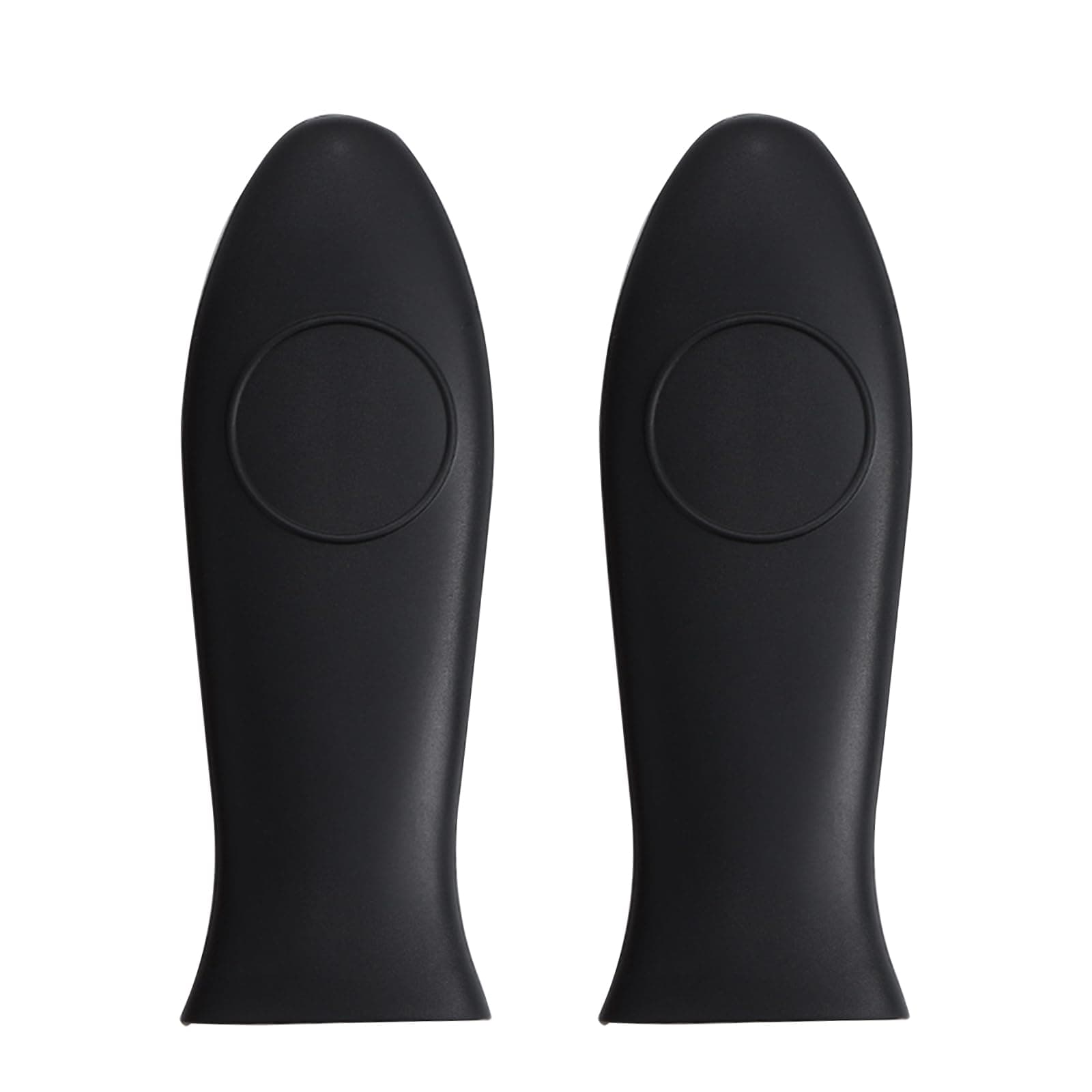 2 Pack Silicone Pan Handle Sleeve, Heat Resistant Cast Iron Skillet Handle Covers for Pots and Pans, Assist Handle Holder Grip for Kitchen Frying Griddles Cookware (Black)