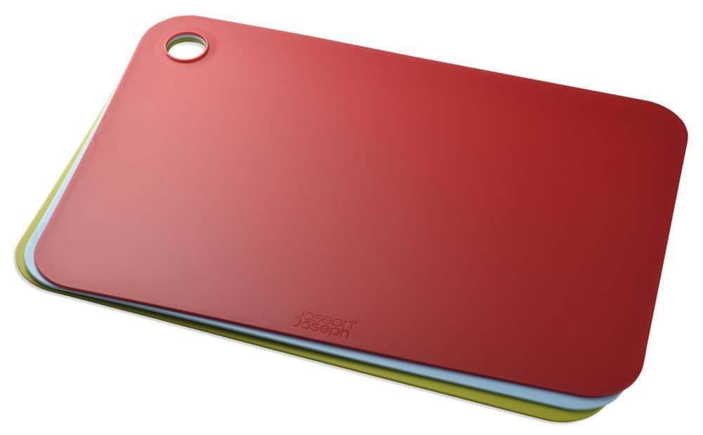 Pop - 3-piece Double-Sided Colour Coded Chopping Board Mat Set, Flexible, Easy to store, Dishwasher-Safe, Multicolour (34 x 24)