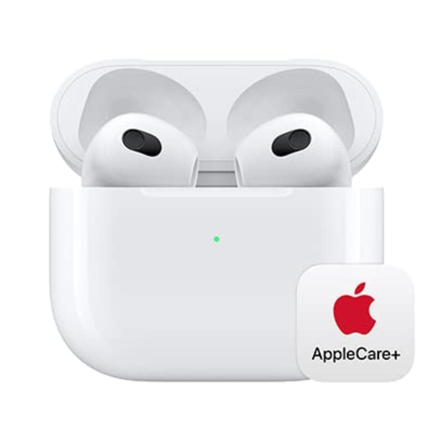 Apple AirPods (3rd Generation) Wireless Ear Buds, Bluetooth Headphones, Spatial Audio, Water Resistant, Lightning Charging Case Included, Up to 30 Hours of Battery Life With AppleCare+ (2 Years)