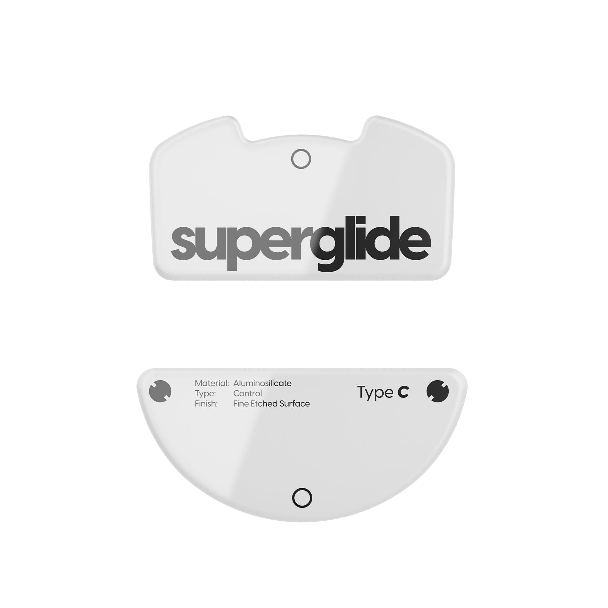 Superglide 2 - New Controllable Speed Textured Surface Smoothest Mouse Feet/Glides Made with Ultra Strong Glass Smooth and Durable Sole for Razer Viper V3 Pro [White]