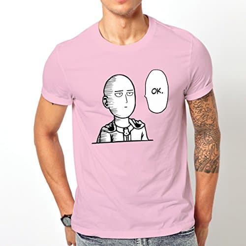 ib One Punch Man Ok Pink Tshirt Small