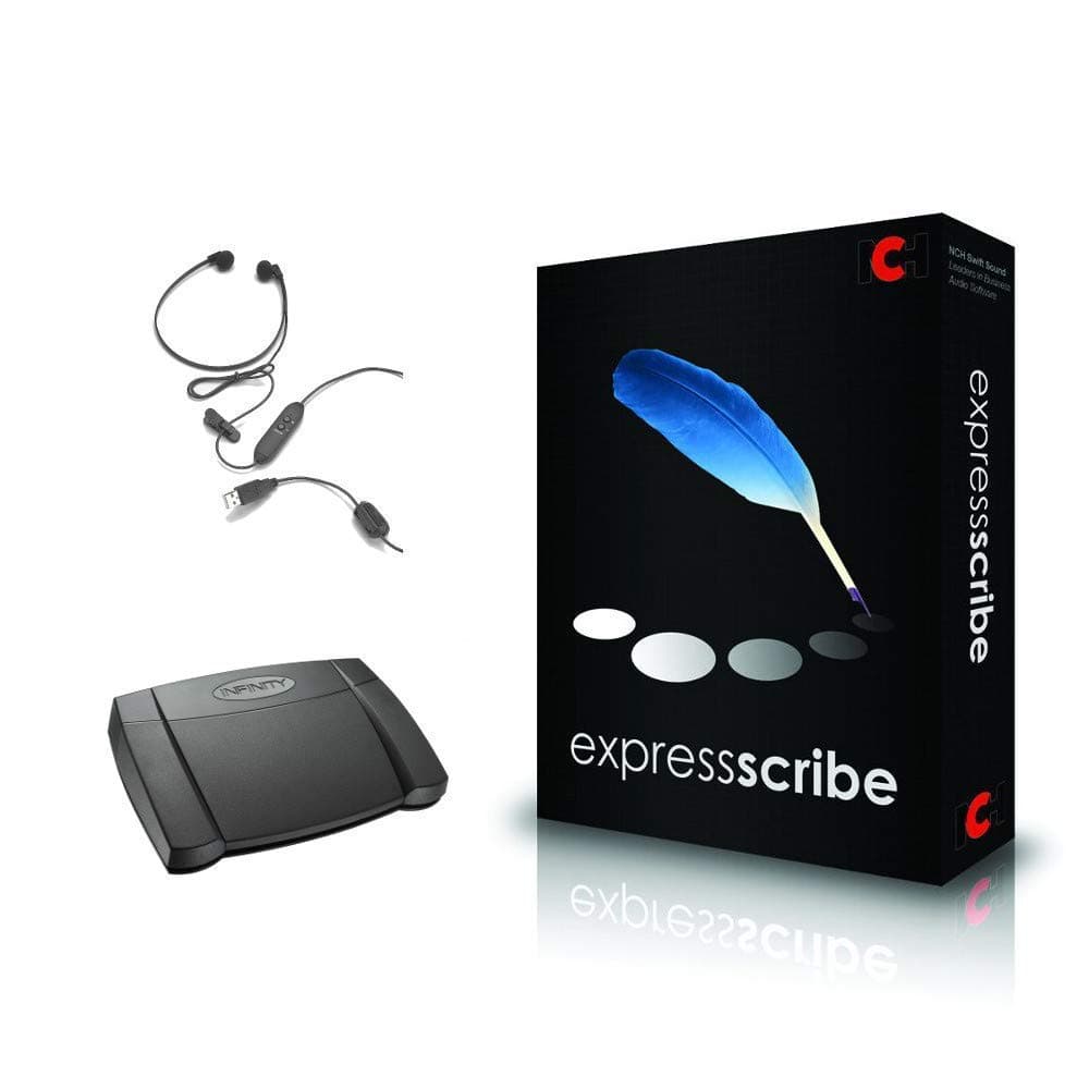 Scribe Pro Express Transcription Software with USB Pedal (digital Download, License and Download Information Will Be Inside the Box