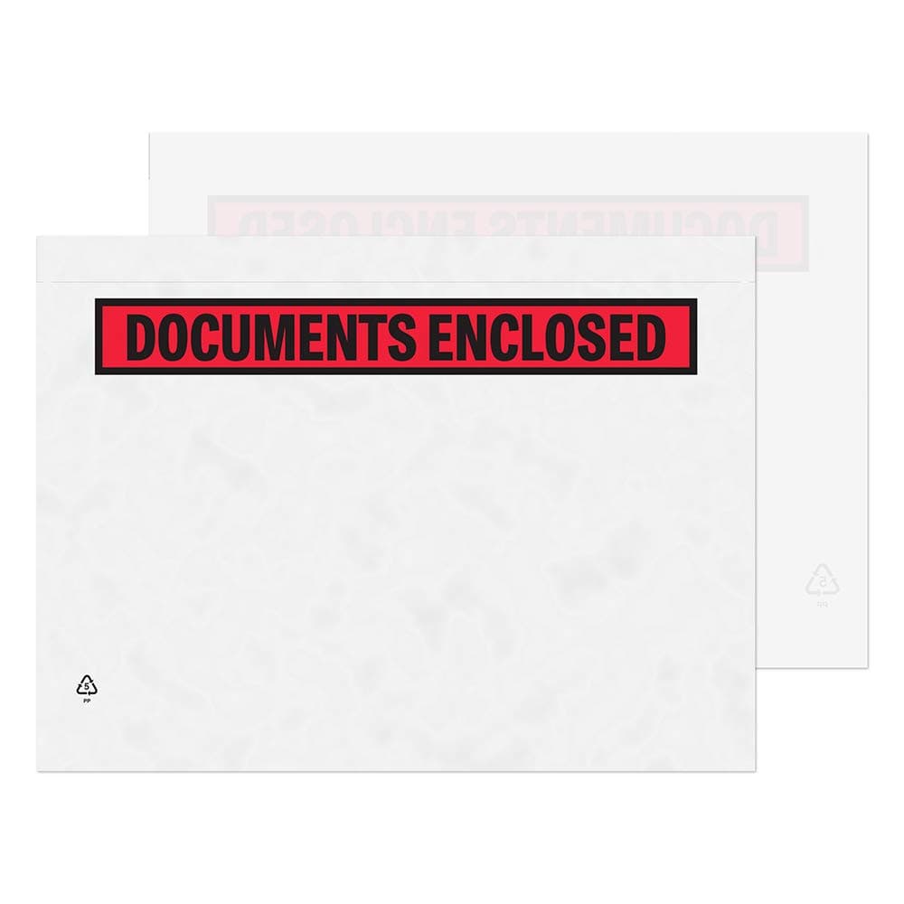 Blake Purely Packaging C4 328 x 245 mm Printed Documents Enclosed Wallet Envelopes Peel & Seal (PDE52) Clear - Pack of 500